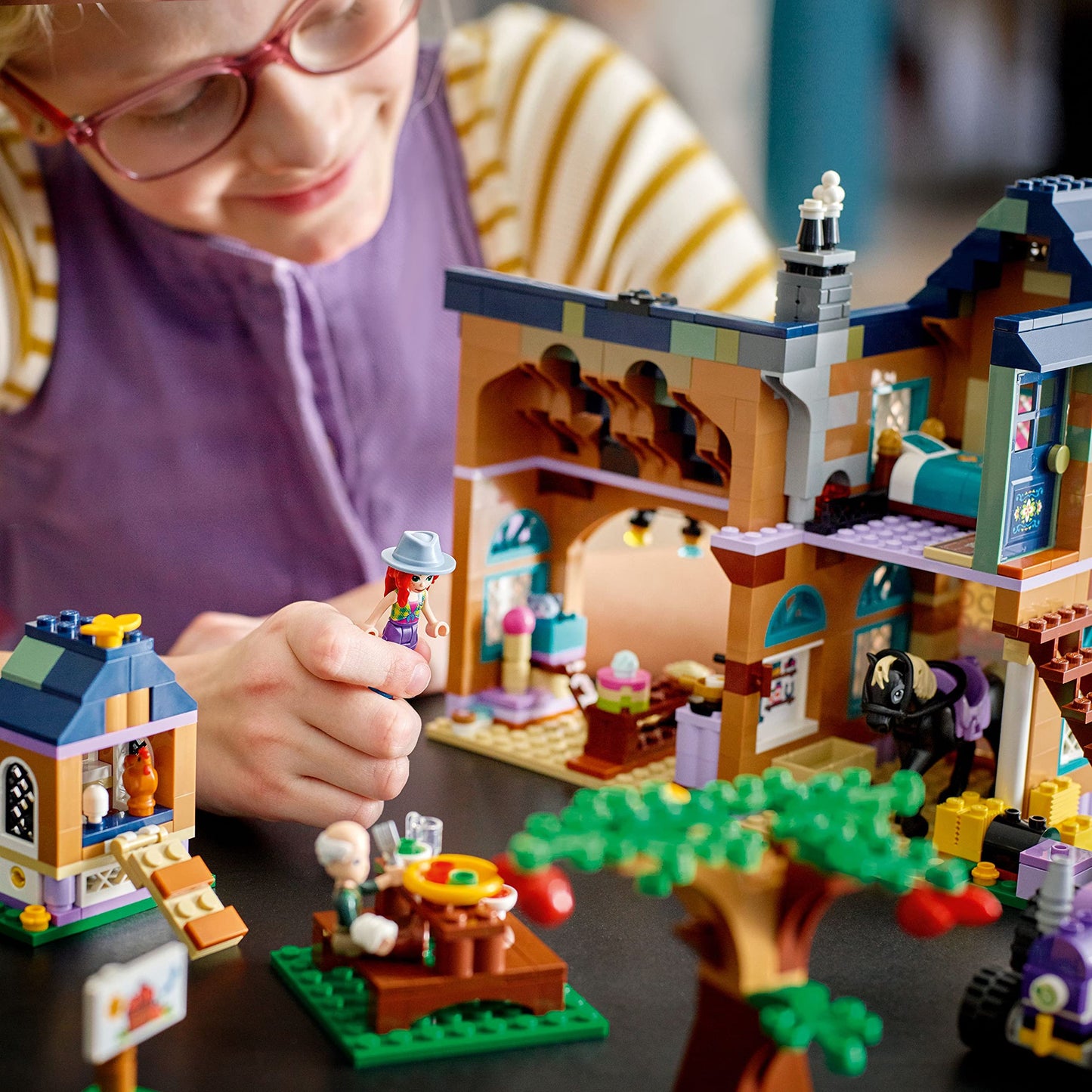 LEGO Friends Organic Farm House Set 41721 – Farm Playset with Tractor, Horse & Animals