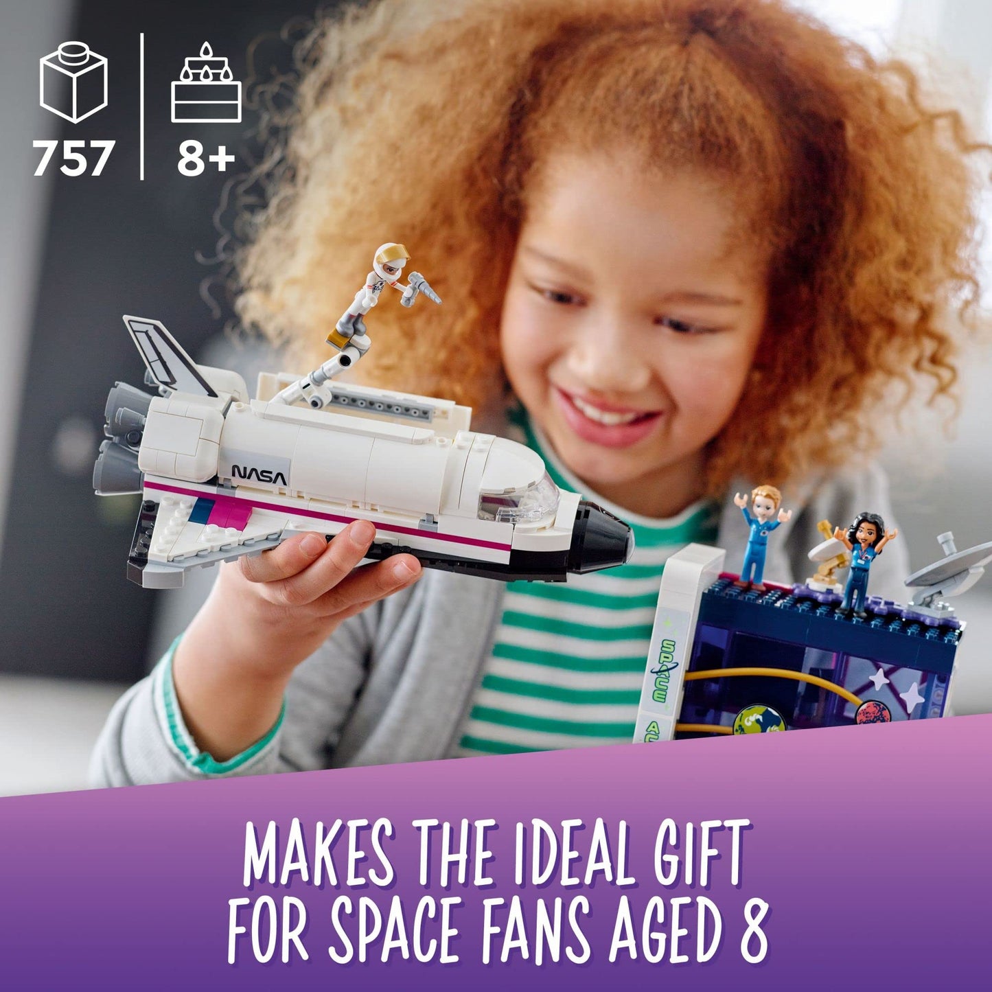 LEGO Friends Olivia’s Space Academy Shuttle 41713 – NASA-Inspired Space Toy for Kids 8+