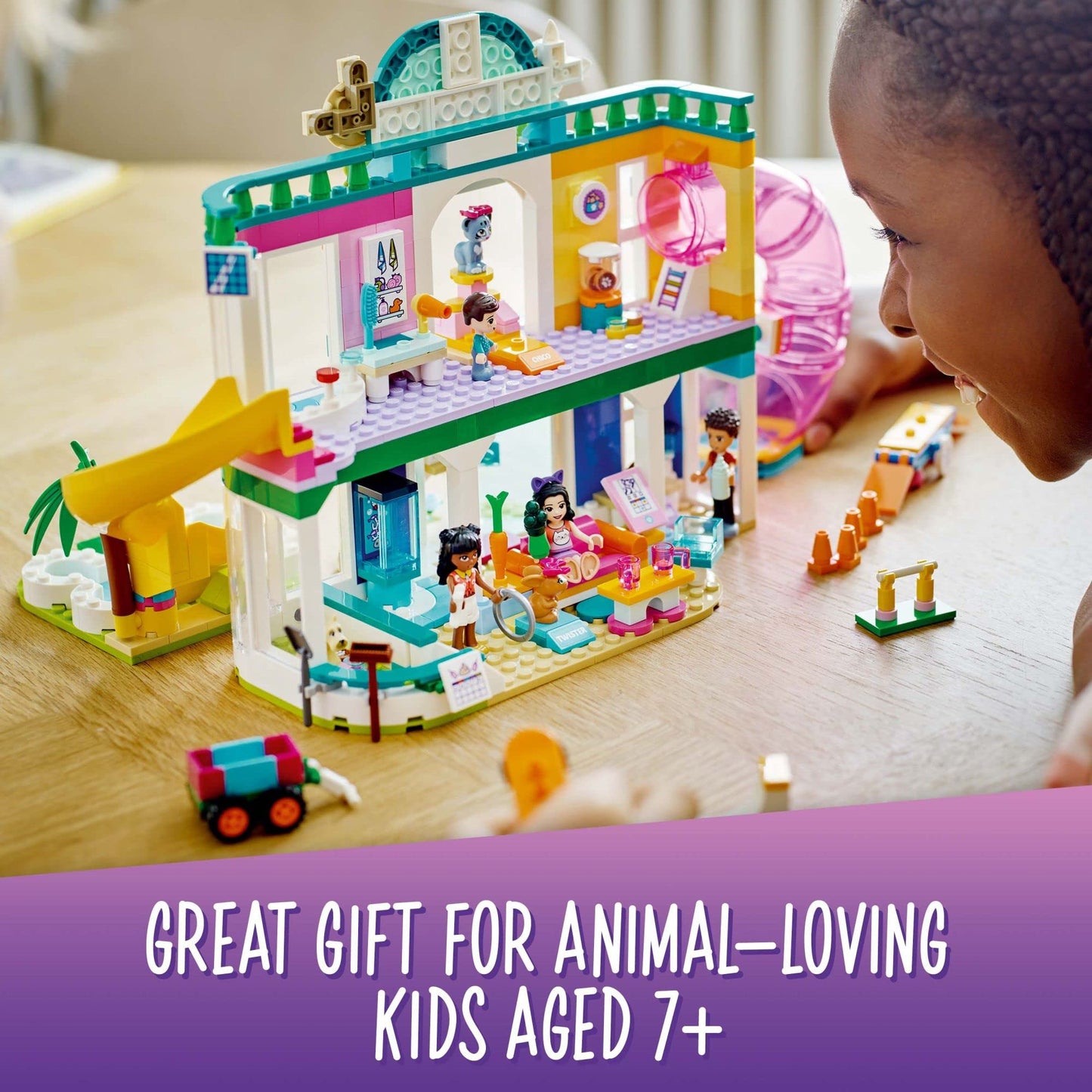 LEGO Friends Pet Day-Care Center 41718 | Heartlake City Toy for Kids 7+ | 593 Pieces