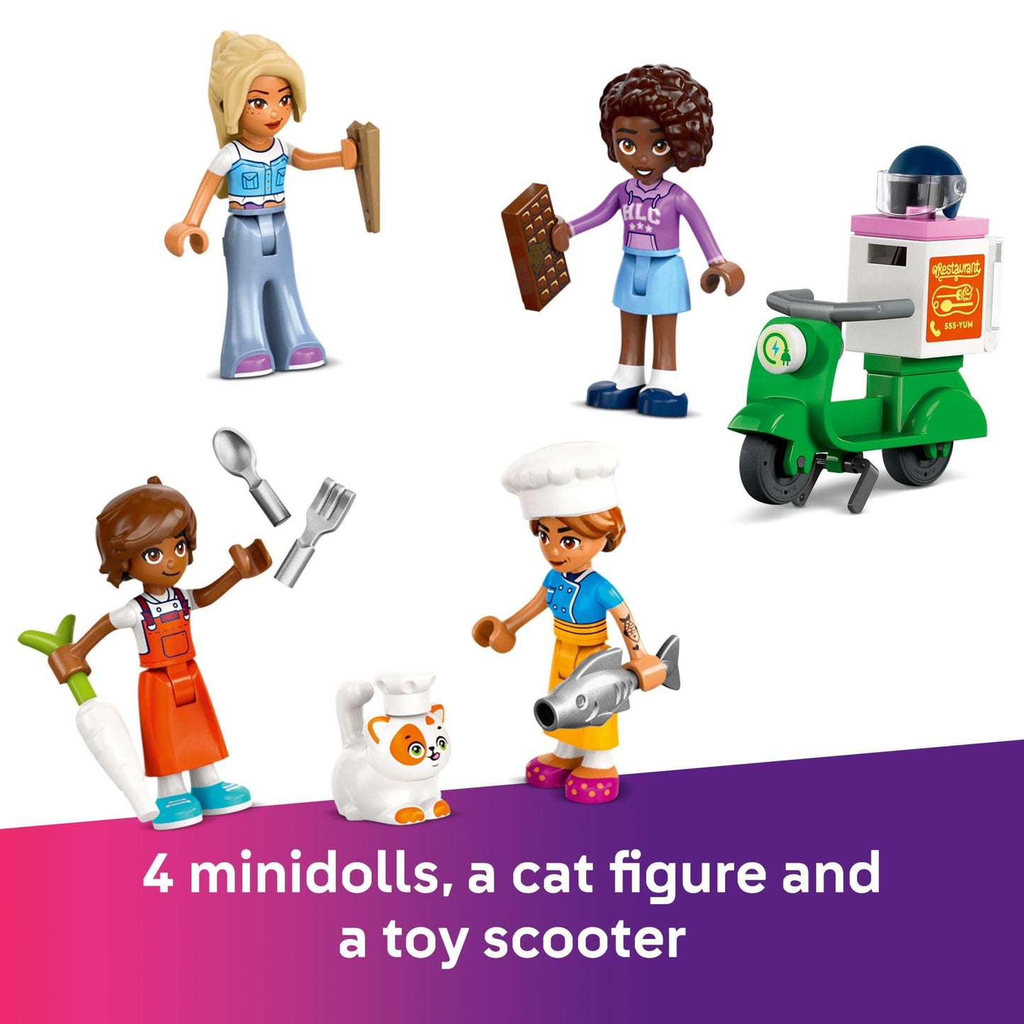 LEGO Friends Restaurant and Cooking School 42655 – 896-Piece Playset