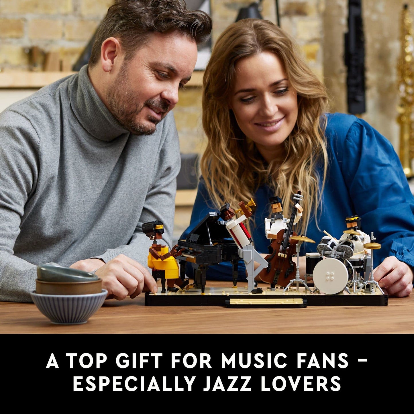 LEGO Ideas Jazz Quartet 21334 — Buildable Stage with 4 Musician Figures for Adults