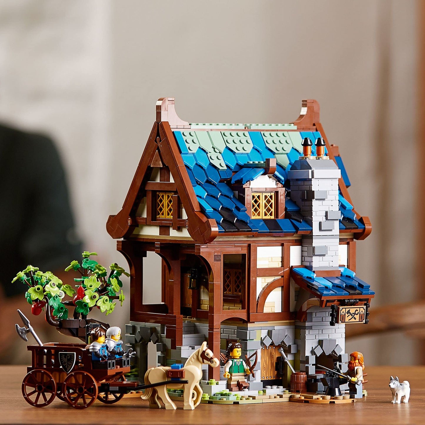 LEGO Ideas Medieval Blacksmith 21325 Building Set for Adults | Collectible 3-Level Display Model