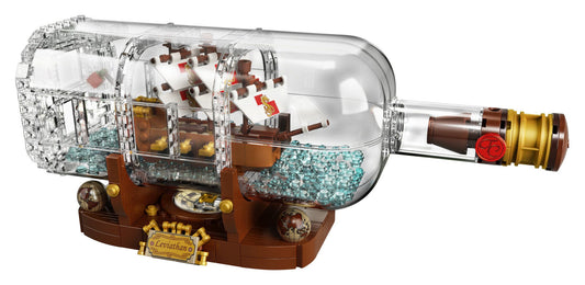 LEGO Ideas Ship in a Bottle 92177 – Expert Building Kit (962 Pieces) | Collectible Display for Adults