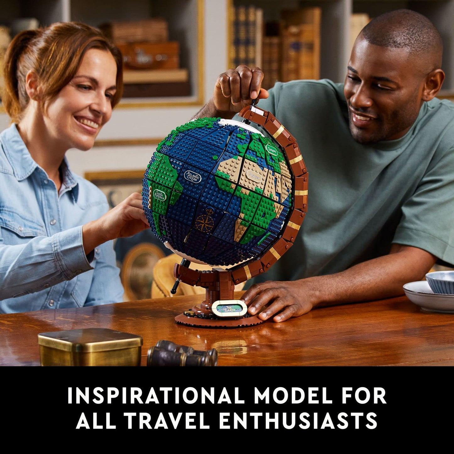 LEGO Ideas The Globe 21332 – Spinning Earth Globe for Adults (2,585 Pieces)