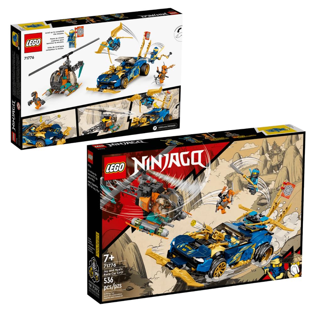 LEGO Ninjago Jay and NYA’s Race Car EVO 71776 – 536-Piece Building Kit