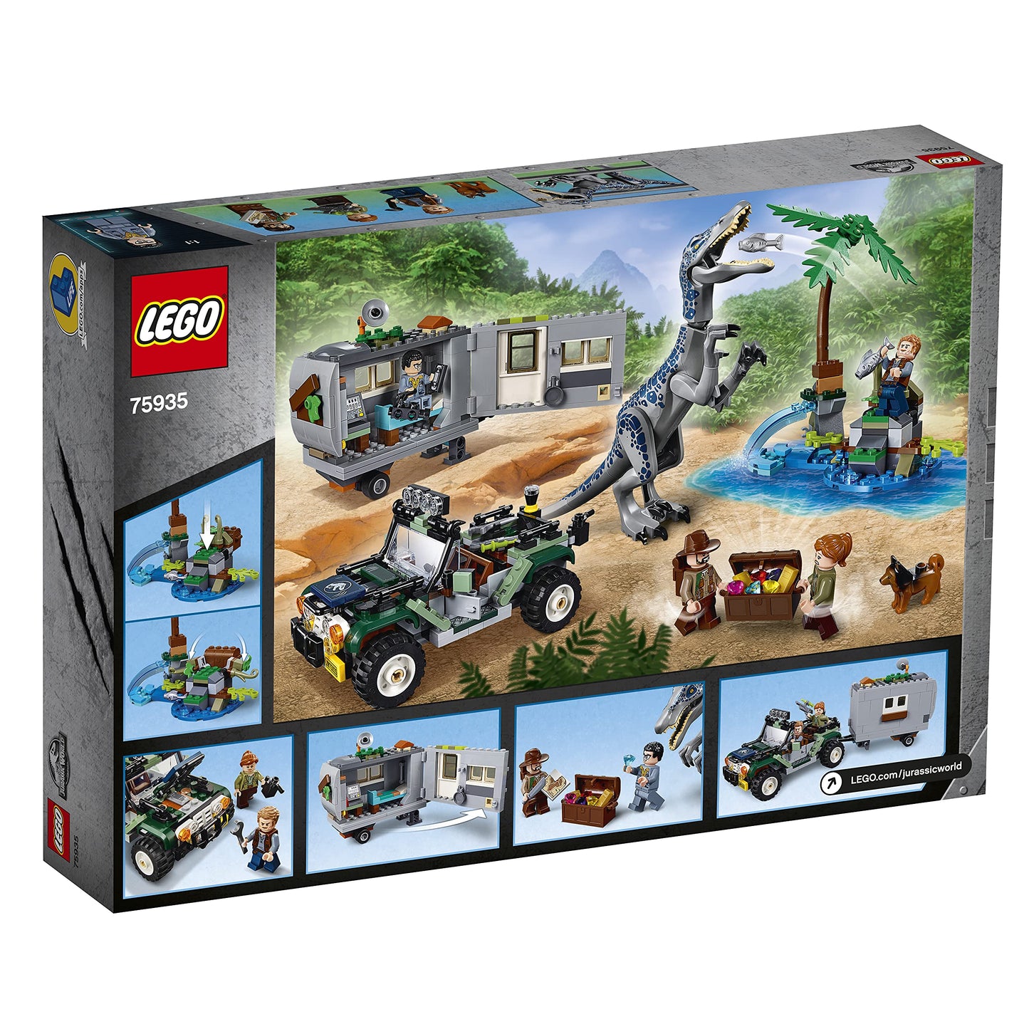 LEGO Jurassic World Baryonyx Face-Off: The Treasure Hunt 75935 – 434 Pieces
