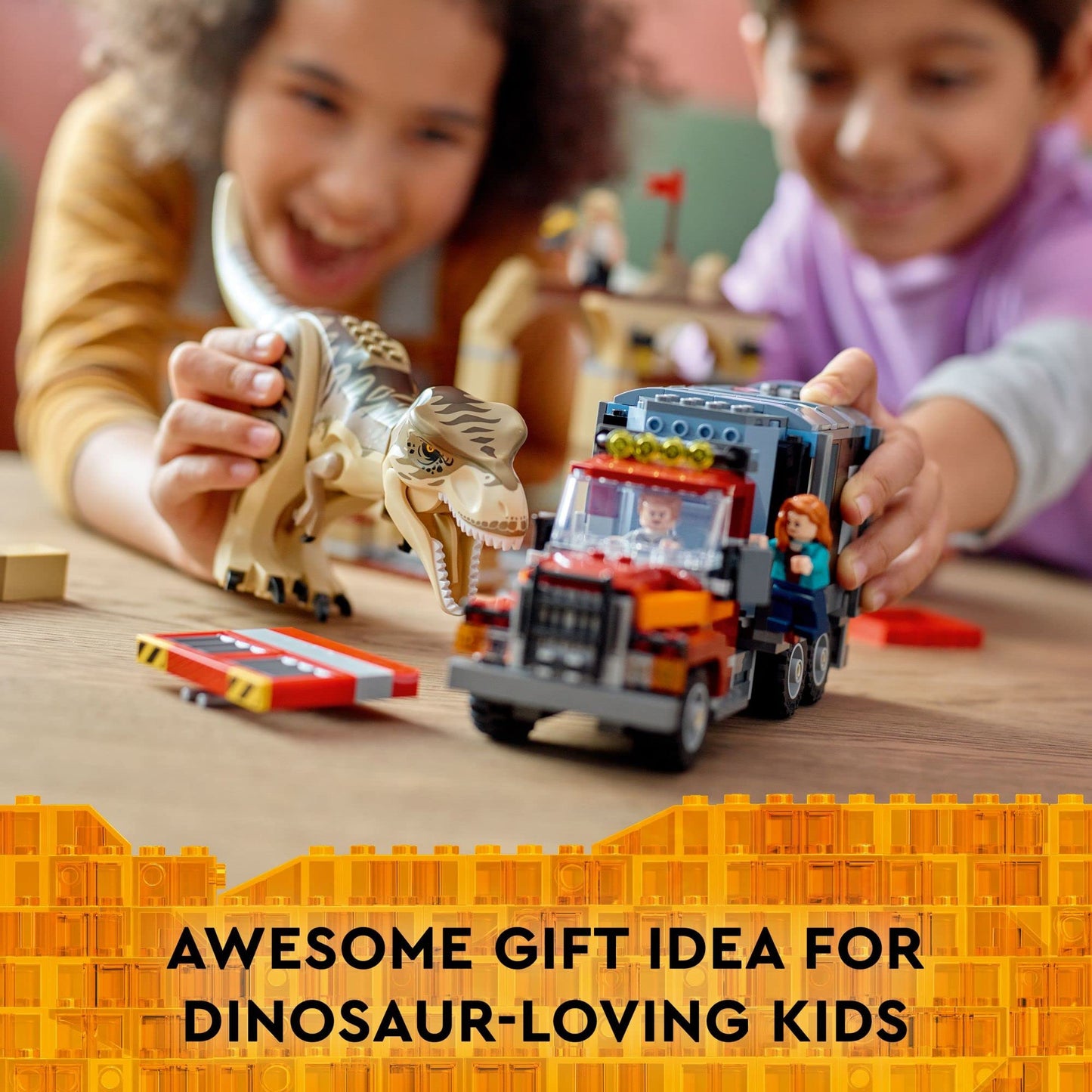 LEGO Jurassic World T. rex & Atrociraptor Breakout 76948 | 466 Pieces, 4 Minifigures