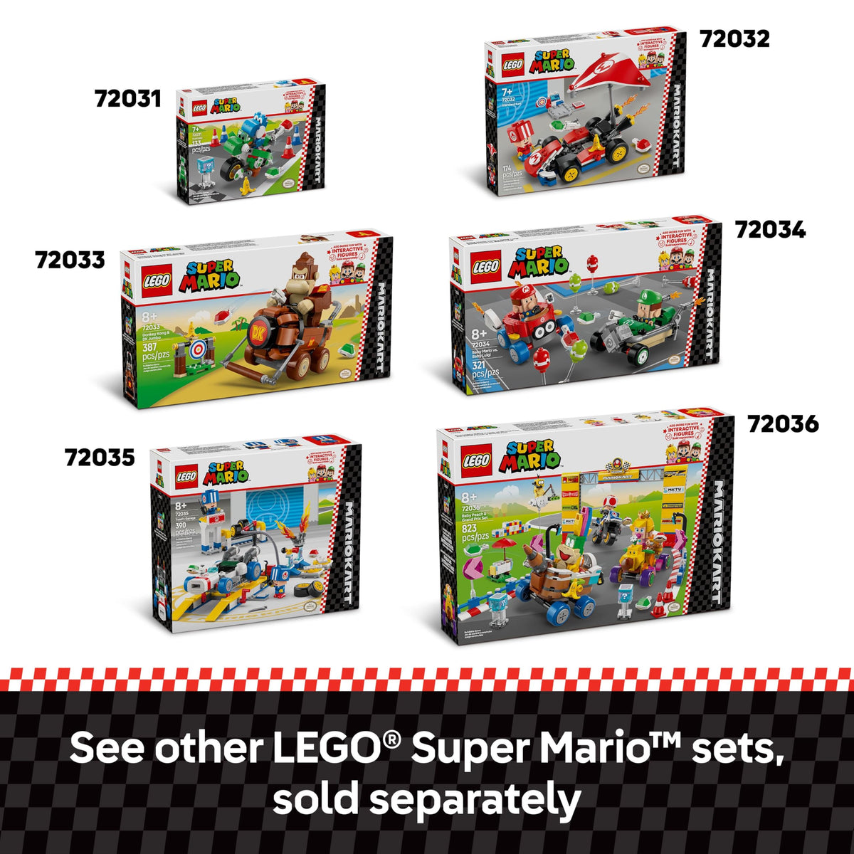 LEGO Super Mario Kart Donkey Kong & DK Jumbo 72033 | Collectible Toy Building Set