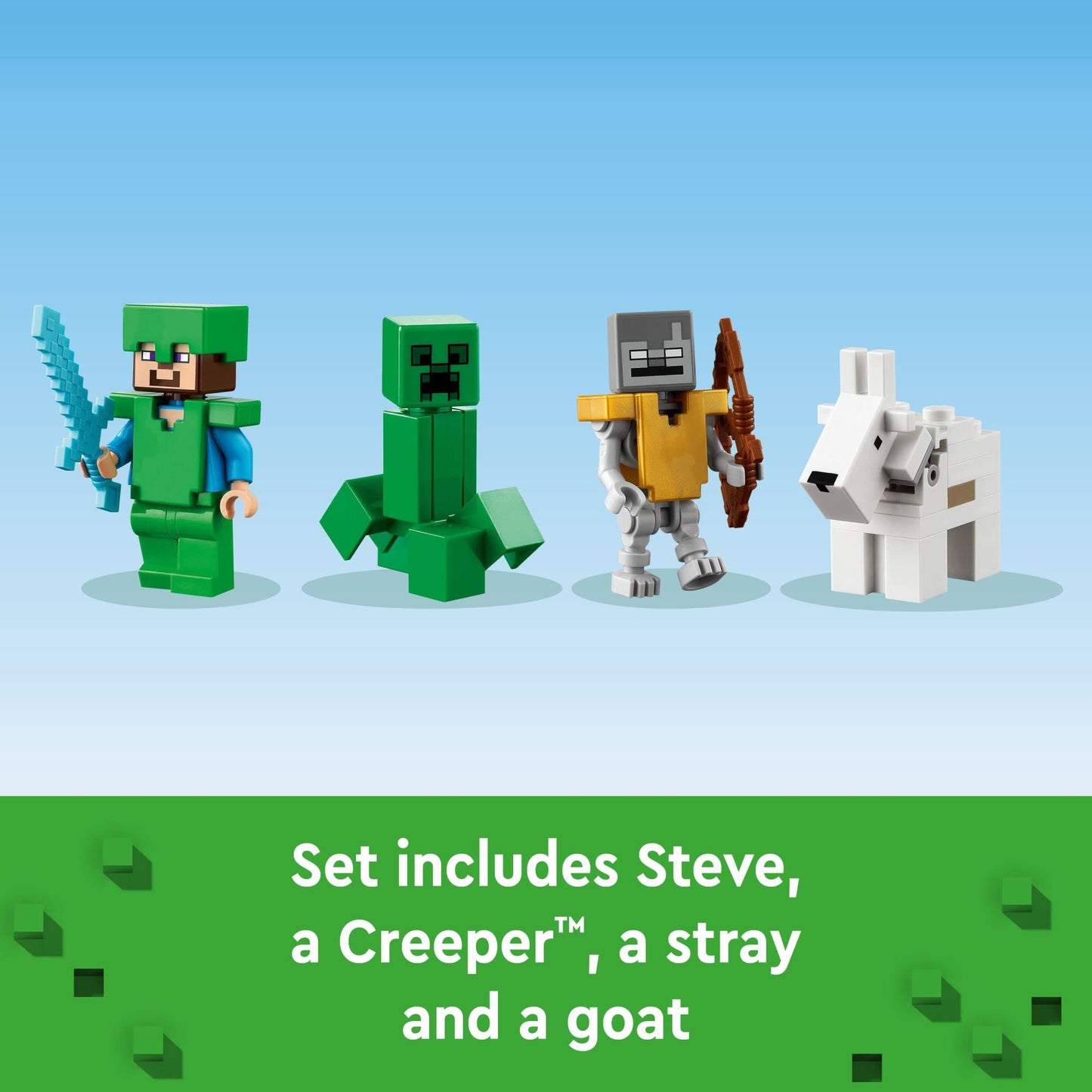 LEGO Minecraft The Frozen Peaks 21243: Cave Mountain Set with Steve, Creeper & Goat