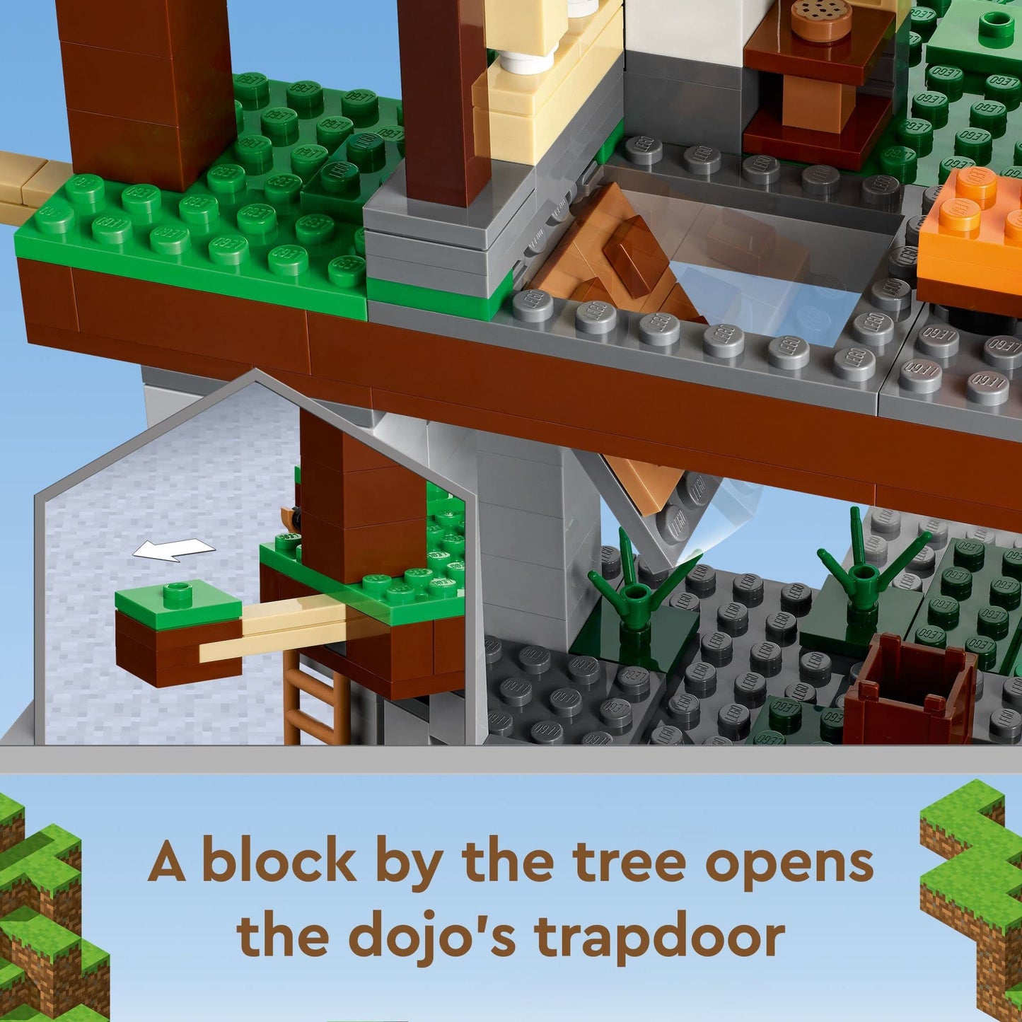 LEGO Minecraft The Training Grounds 21183 — 534-Piece Building Kit with House, Cave & Figures