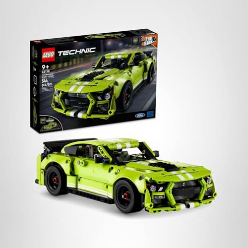 LEGO Technic Ford Mustang Shelby GT500 42138 - AR+ Drag Race Car Kit for Ages 9+