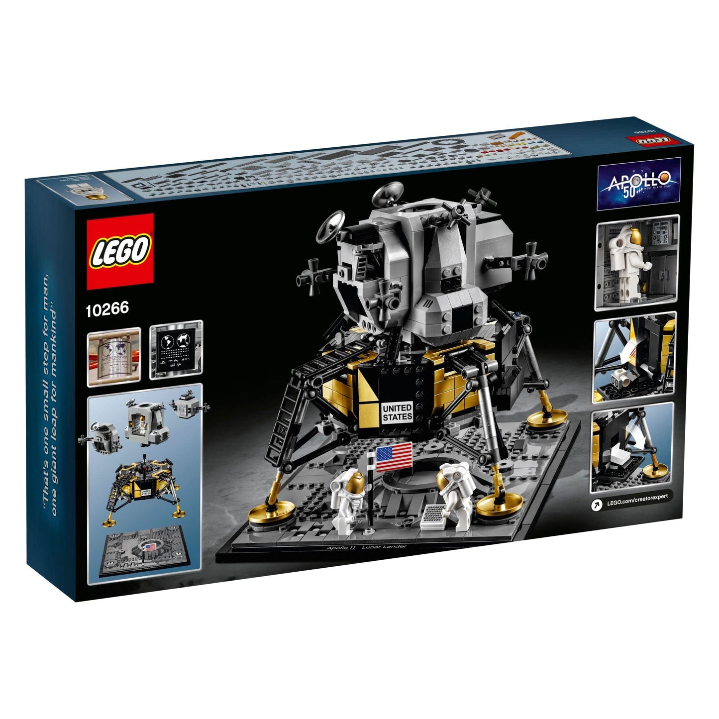 LEGO Creator Expert NASA Apollo 11 Lunar Lander 10266 – 1087 Pieces | Ages 16+