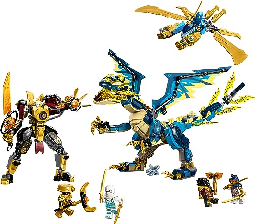 LEGO NINJAGO Elemental Dragon vs The Empress Mech 71796 – 1,038-Piece Building Set with 6 Minifigures