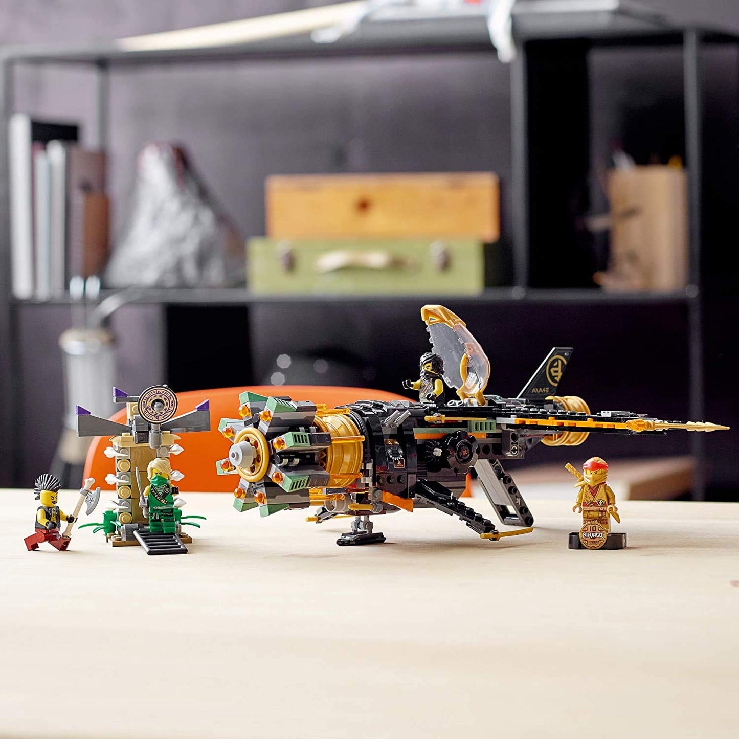 LEGO NINJAGO Legacy Boulder Blaster 71736 – Airplane Toy with Collectible Figures (449 Pieces)