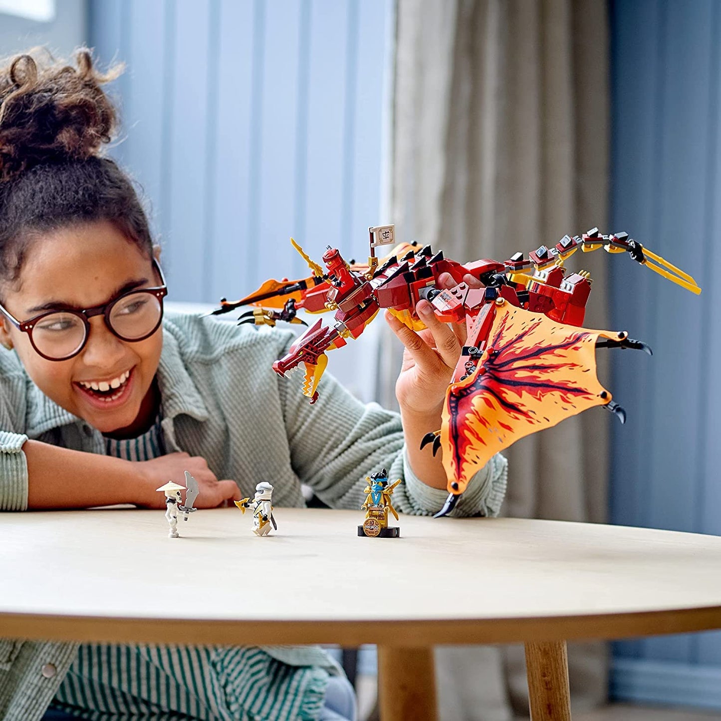 LEGO NINJAGO Fire Dragon Attack 71753 – Ninja Dragon Playset (563 Pieces)