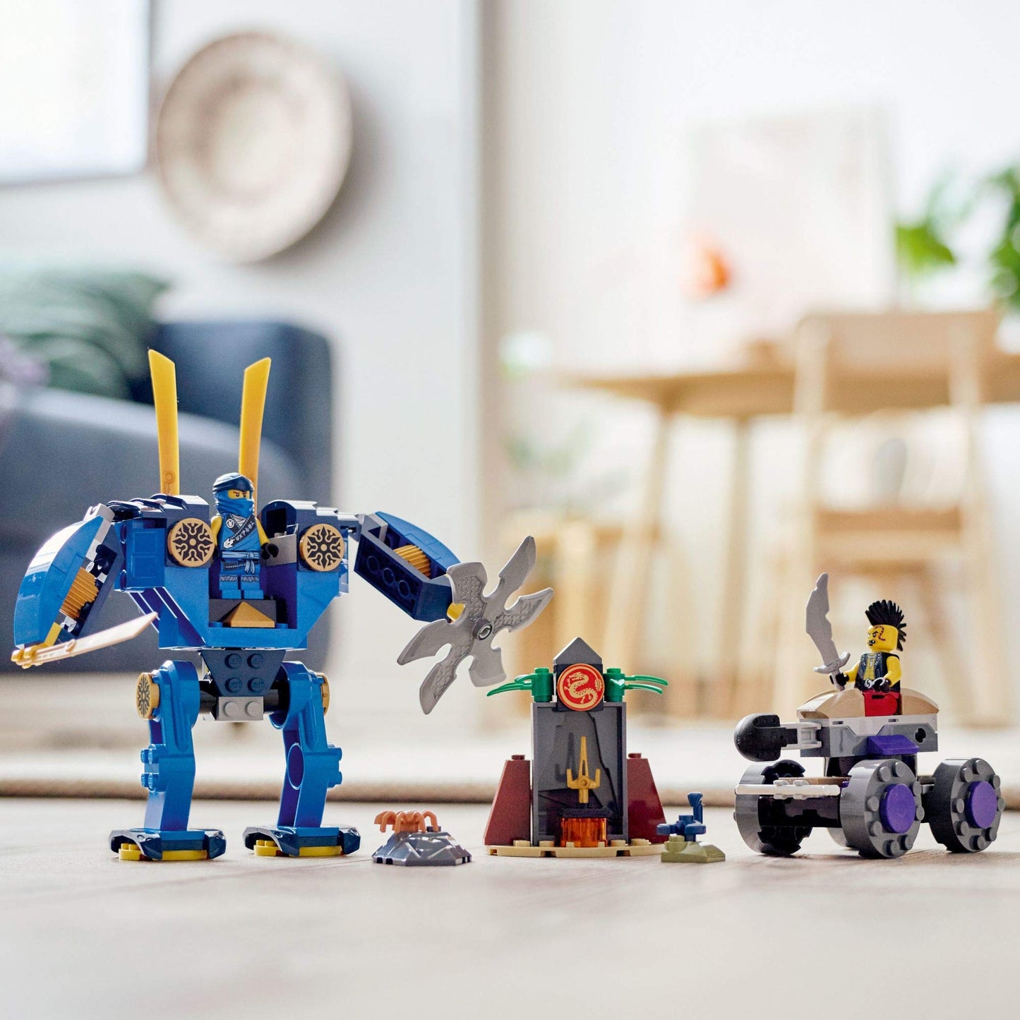 LEGO NINJAGO Jay’s Electro Mech 71740 – 106-Piece Ninja Building Kit for Kids 4+