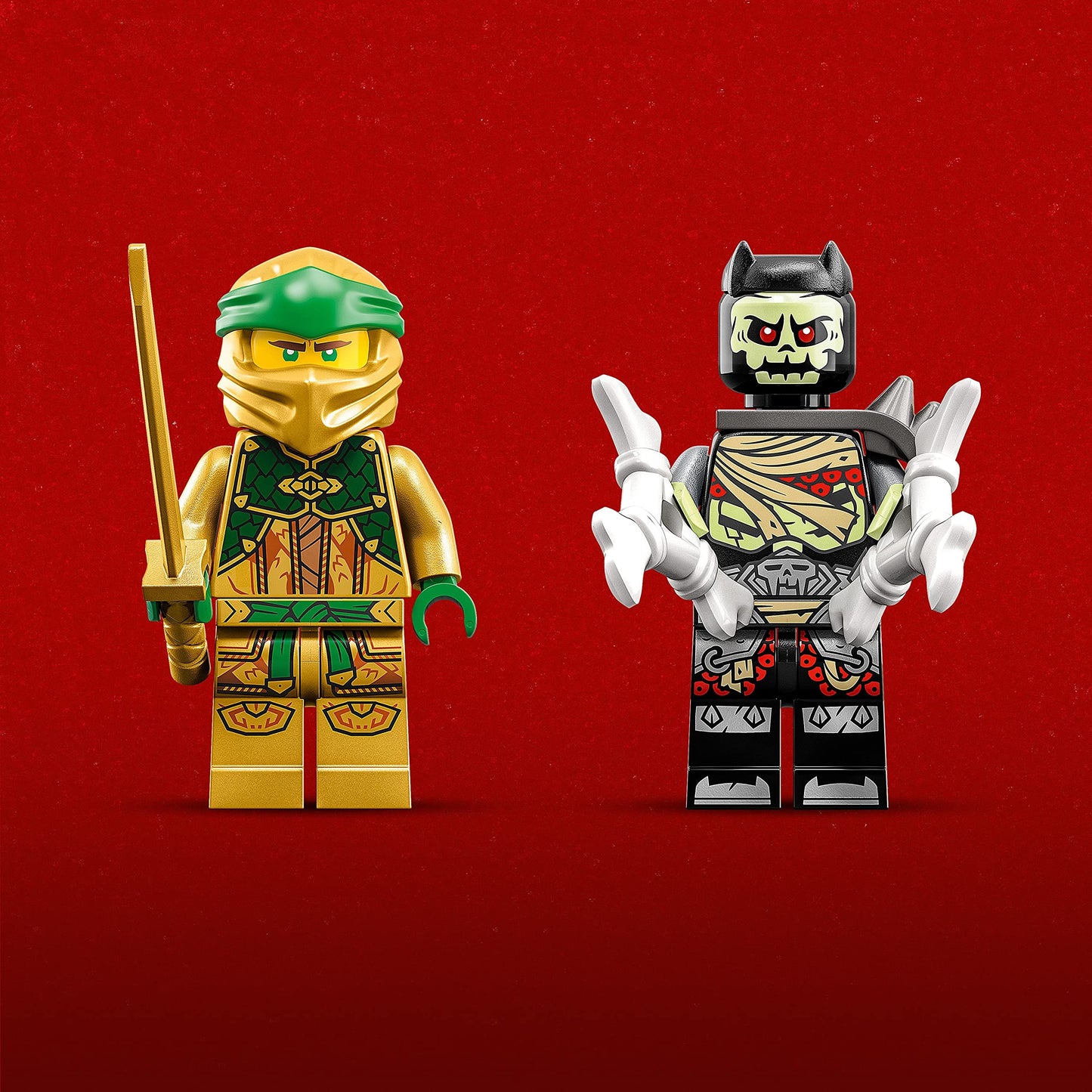 LEGO NINJAGO Lloyd’s Mech Battle EVO (71781) – 2 Posable Ninjas with Golden Lloyd & Bone Warrior