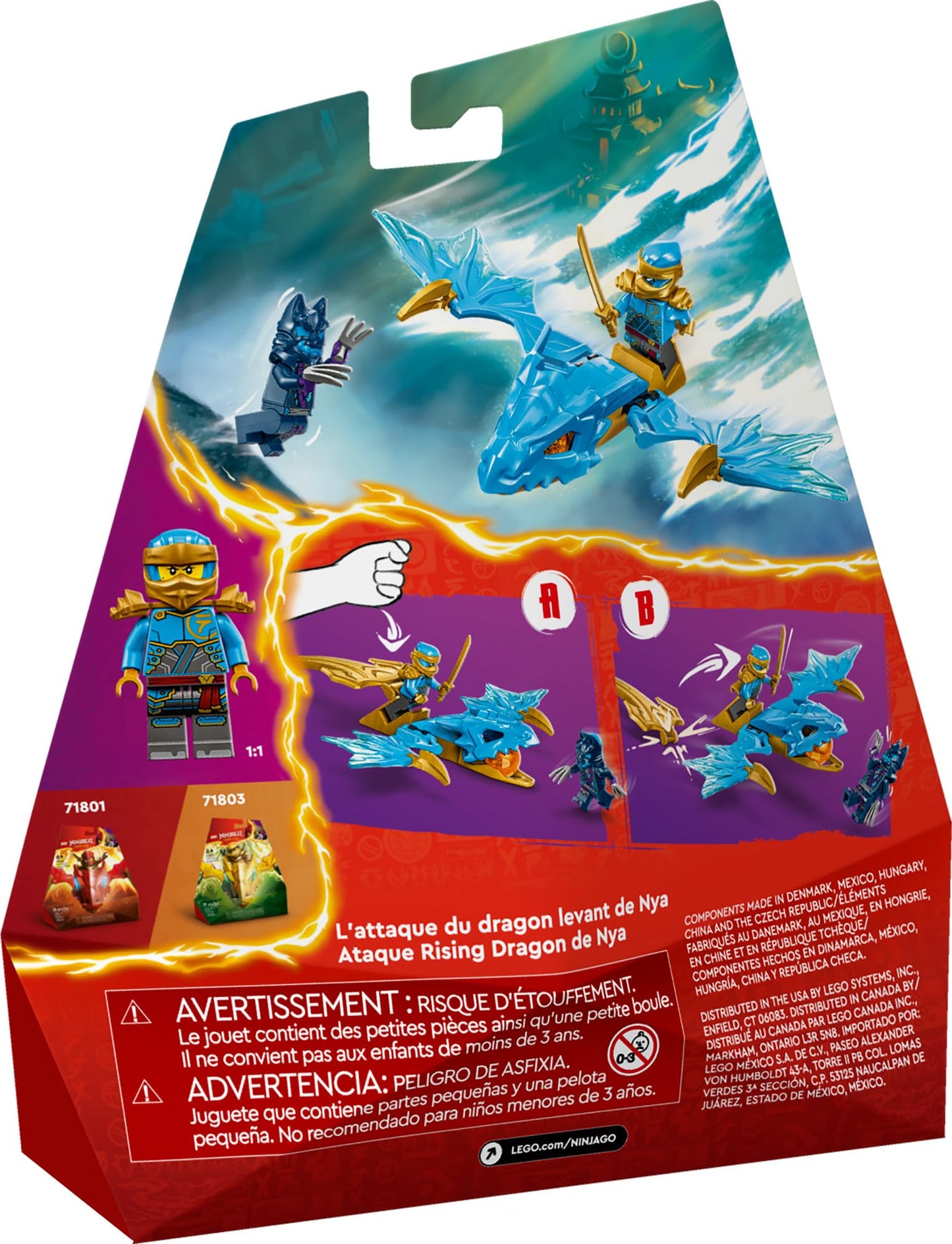 LEGO NINJAGO Nya’s Rising Dragon Strike 71802 | Ninja Action Figure Playset for Kids 6+