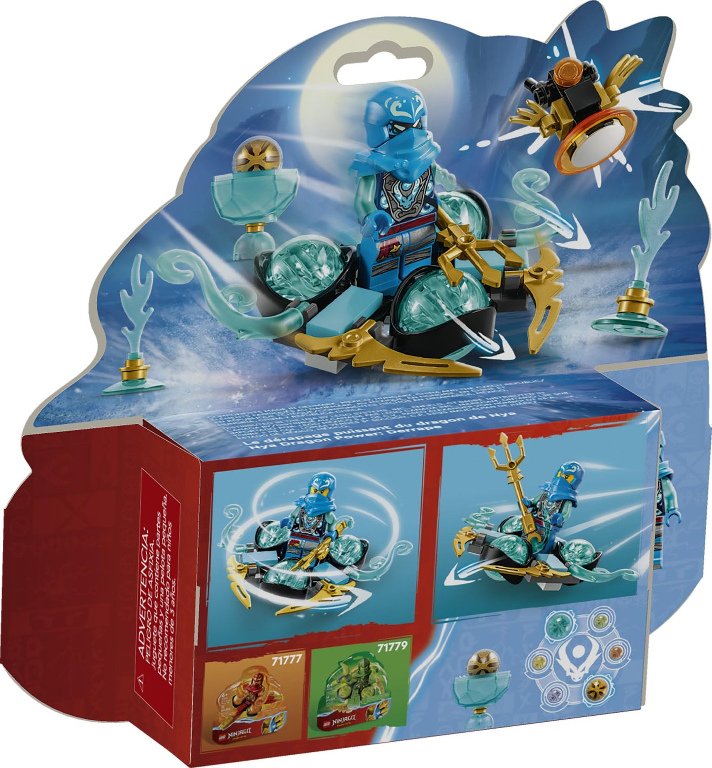 LEGO NINJAGO Nya's Dragon Power Spinjitzu Drift 71778 – Blue Ninja Toy for 6+