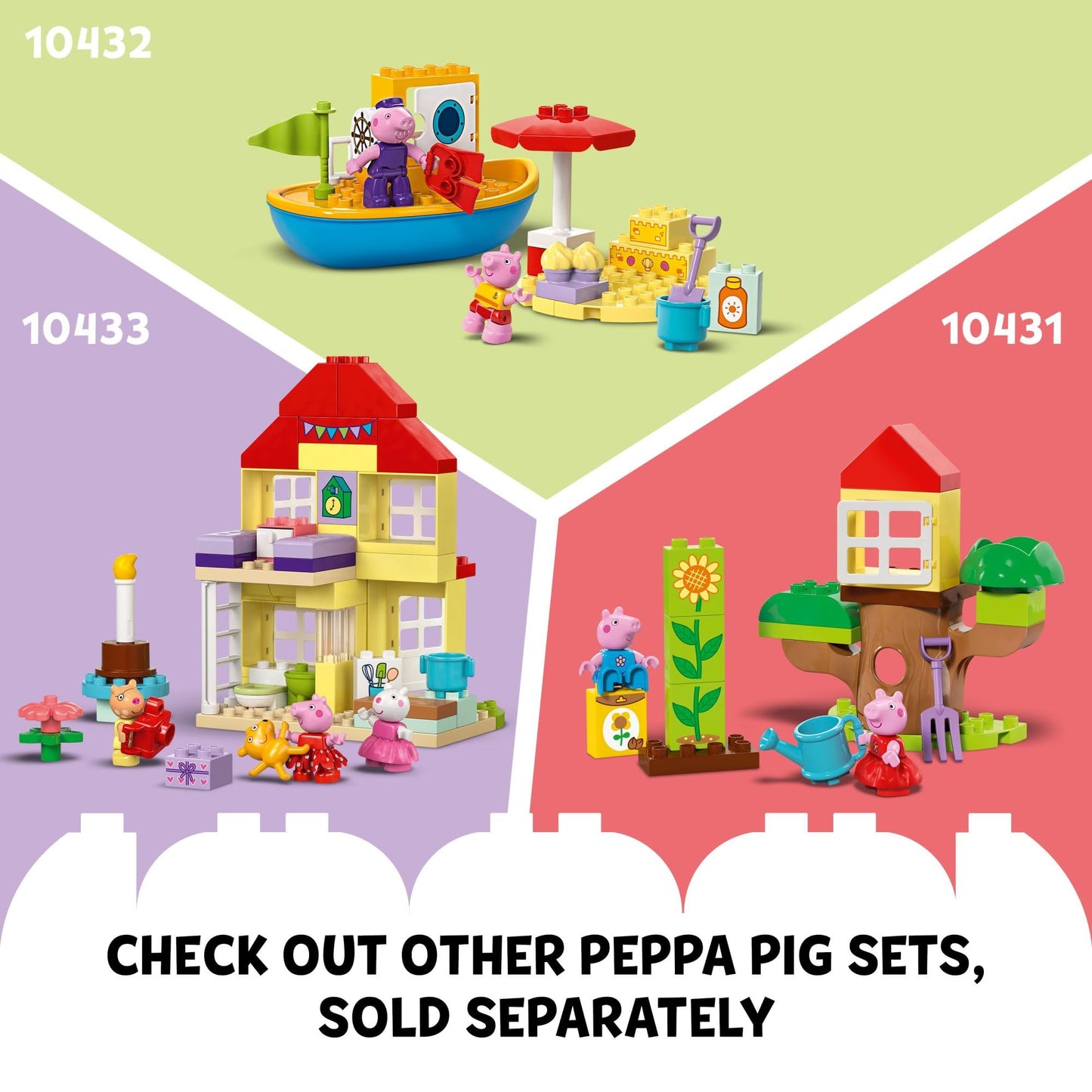 LEGO DUPLO Peppa Pig Supermarket 10434 – Pretend Play Grocery Toy for Preschoolers (Ages 2+)