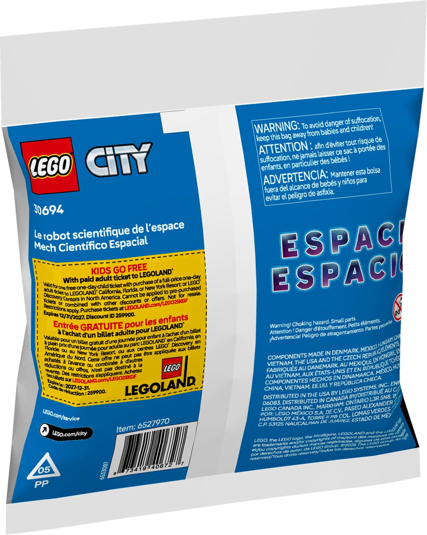 LEGO Space Science Mech 30694 – Buildable Space Suit with Astronaut Minifigure