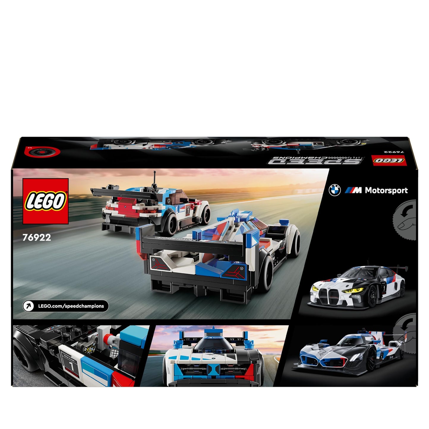 LEGO Speed Champions BMW M4 GT3 & BMW M Hybrid V8 Set 76922 – 2 Buildable Racing Cars