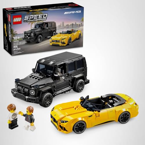 LEGO Speed Champions Mercedes-AMG G 63 & SL 63 (76924) – 806-Piece Building Set for Ages 10+