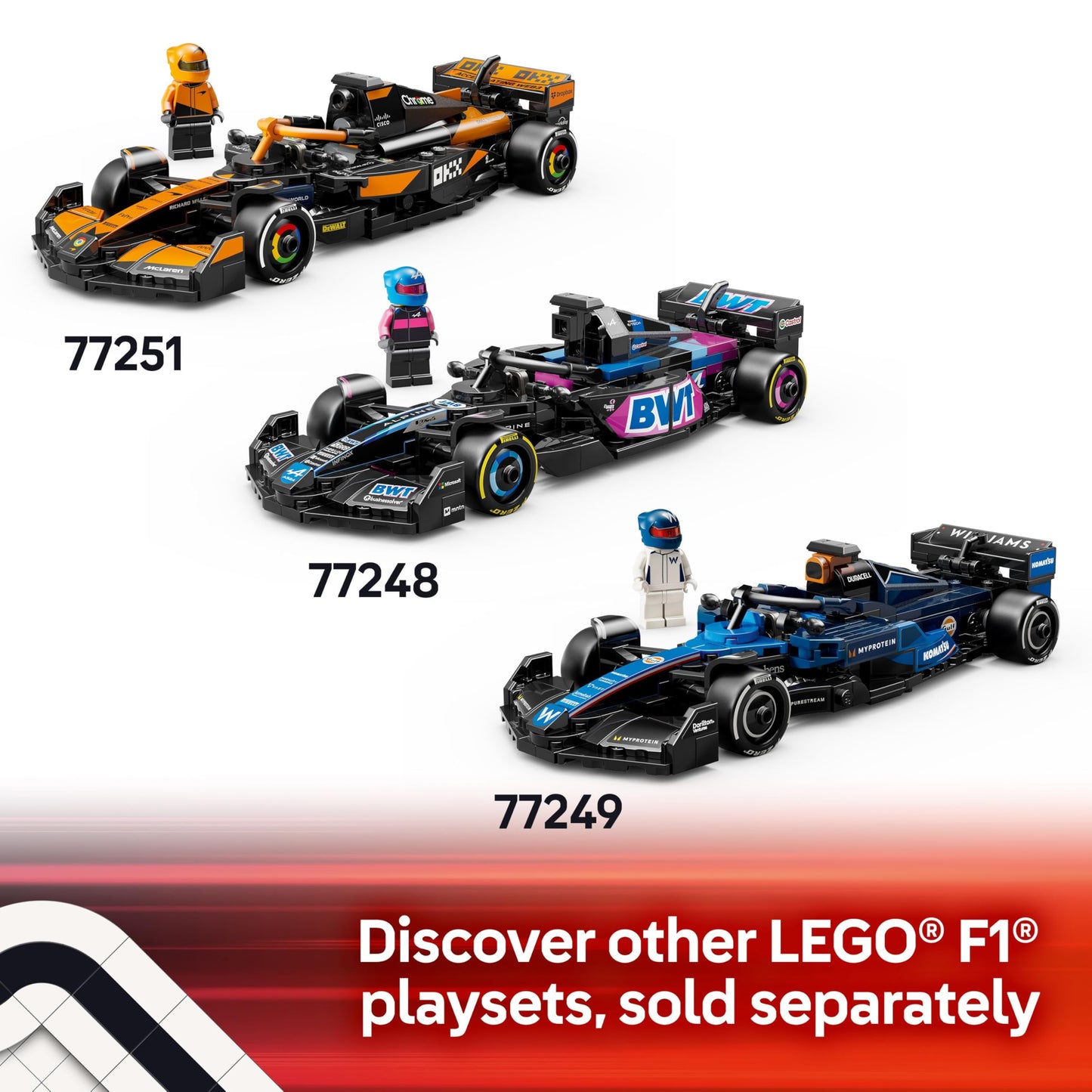 LEGO Speed Champions MoneyGram Haas F1 Team VF-24 Race Car (77250) – 242-Piece Building Set