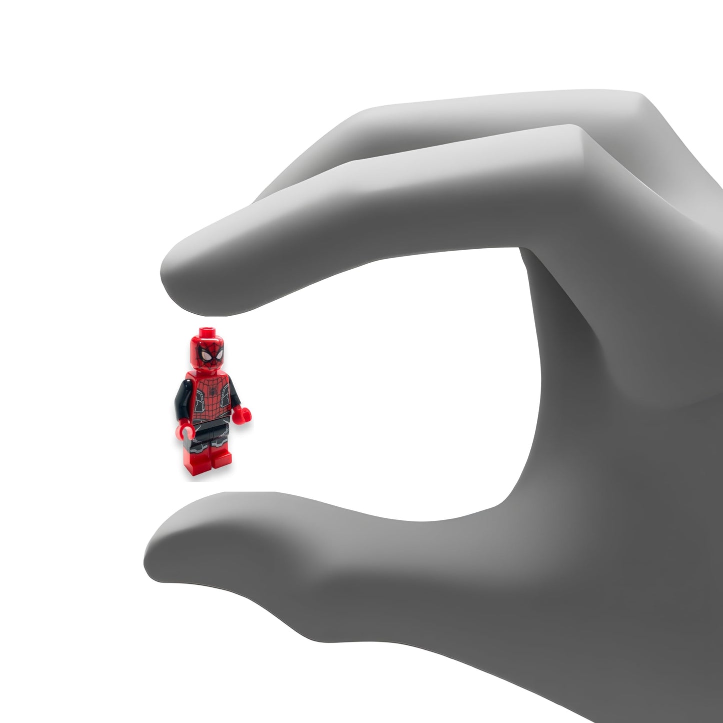 LEGO Spider-Man Minifigure: Red & Black Suit with Silver Trim (Upgraded) | LEGO Superheroes