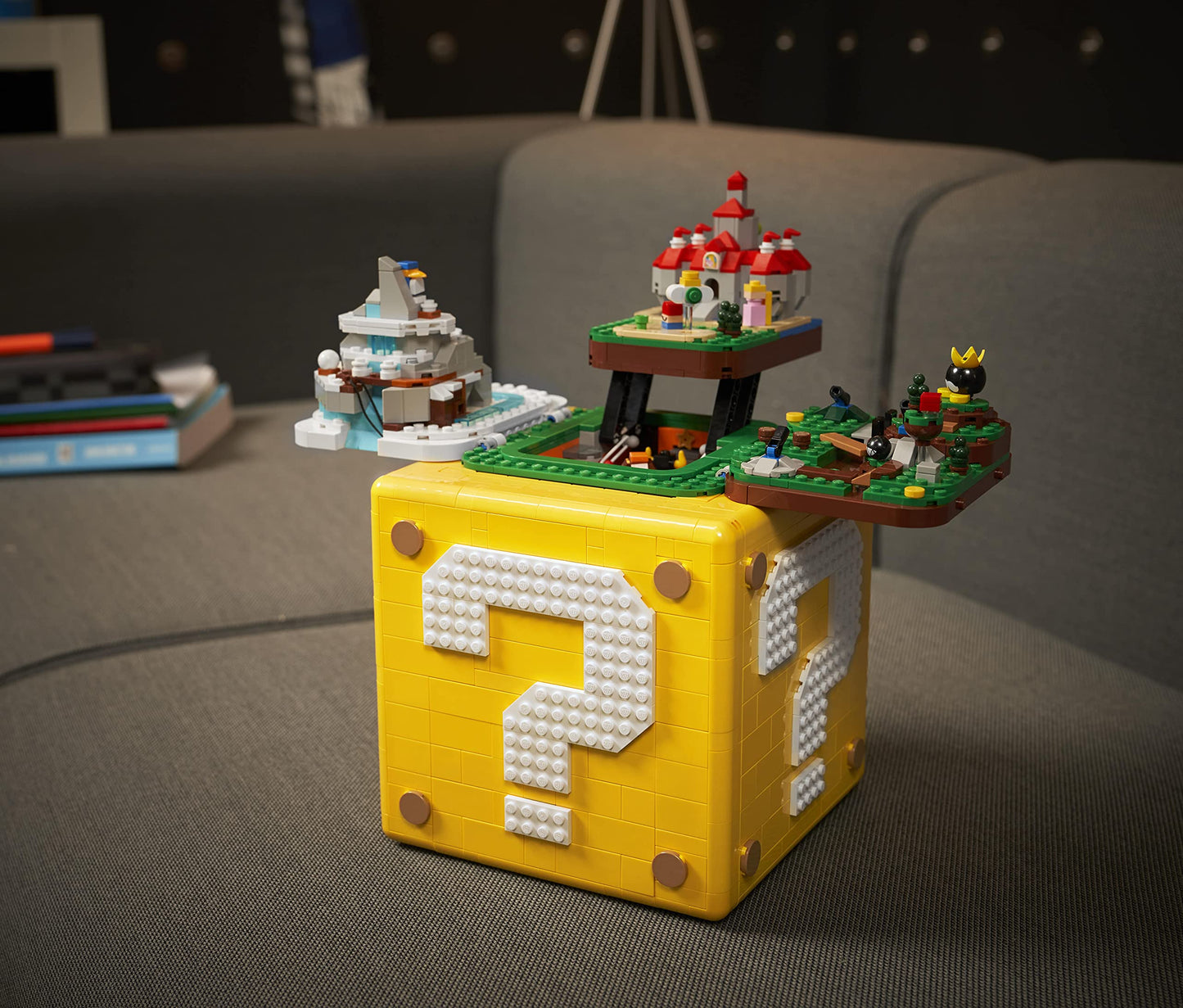 LEGO Super Mario Question Block from Super Mario 64 – 2,064-Piece Collectible Set with 10 Microfigures