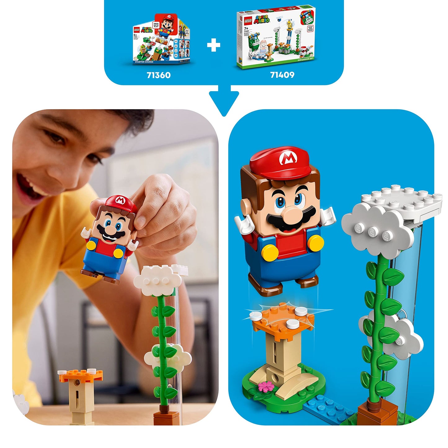 LEGO Super Mario Big Spike's Cloudtop Challenge Expansion Set 71409 – 540 Pieces, Boomerang Bro & Piranha Plant
