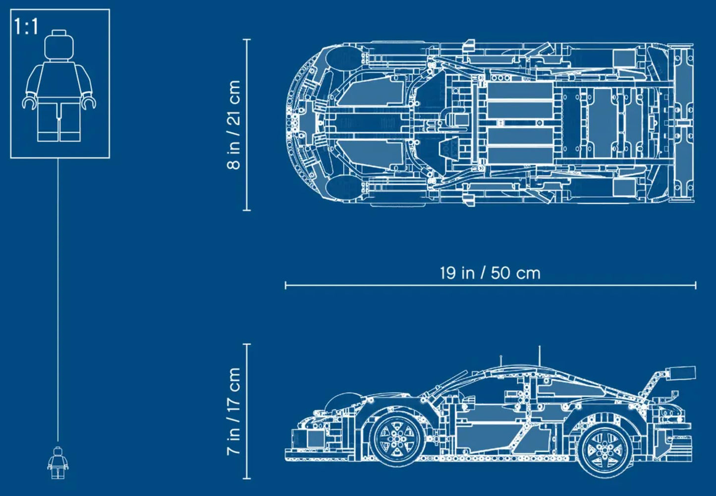 LEGO Technic Porsche 911 RSR 42096 – 1,580 Pieces | Authentic Model Car by LEGO