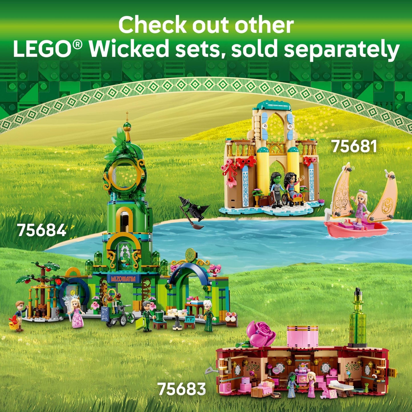 LEGO Wicked Elphaba & Glinda Figures (75682) – Buildable Wicked Dolls