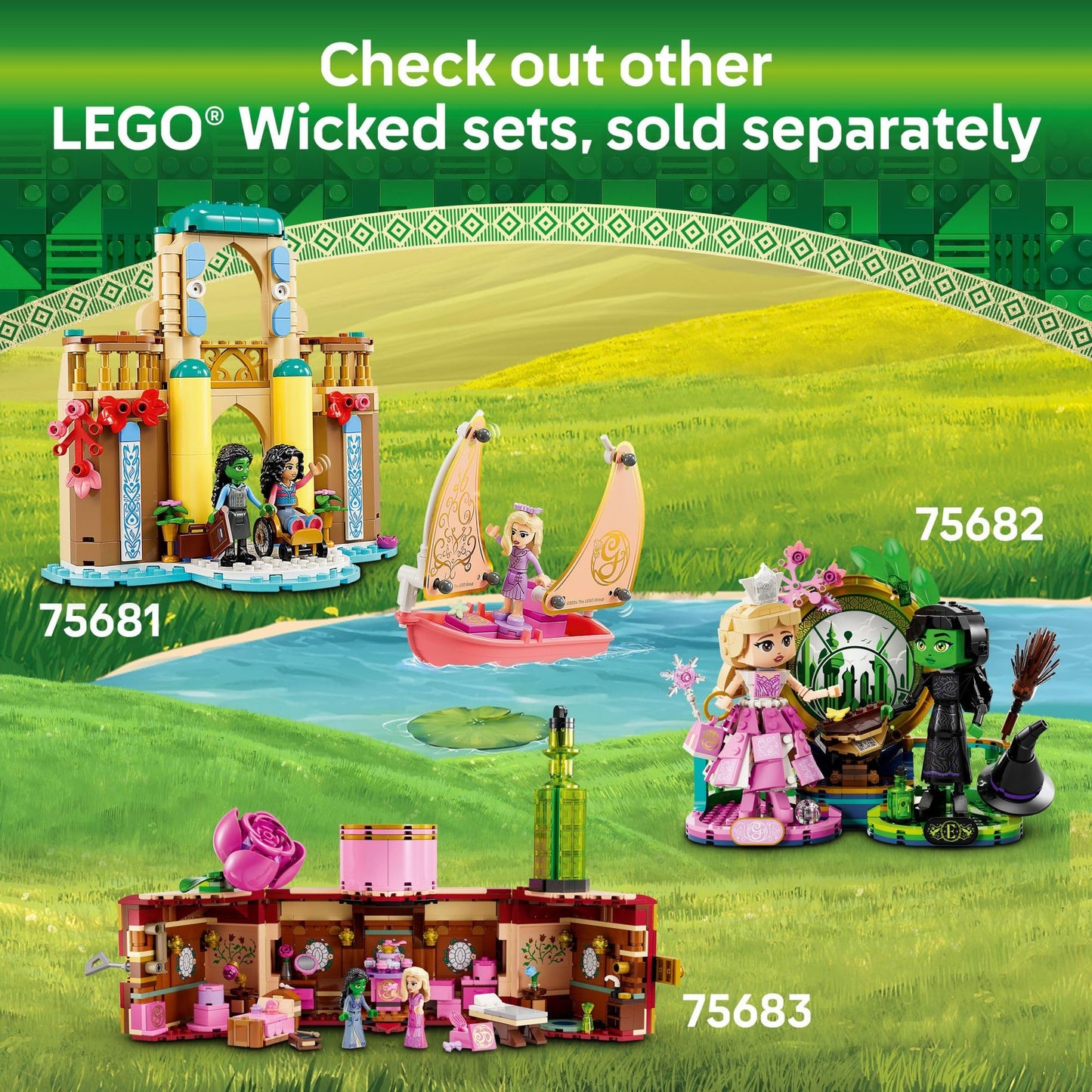LEGO Wicked Welcome to Emerald City 75684 | 3-Story Tower & Minidolls (Ages 9+)