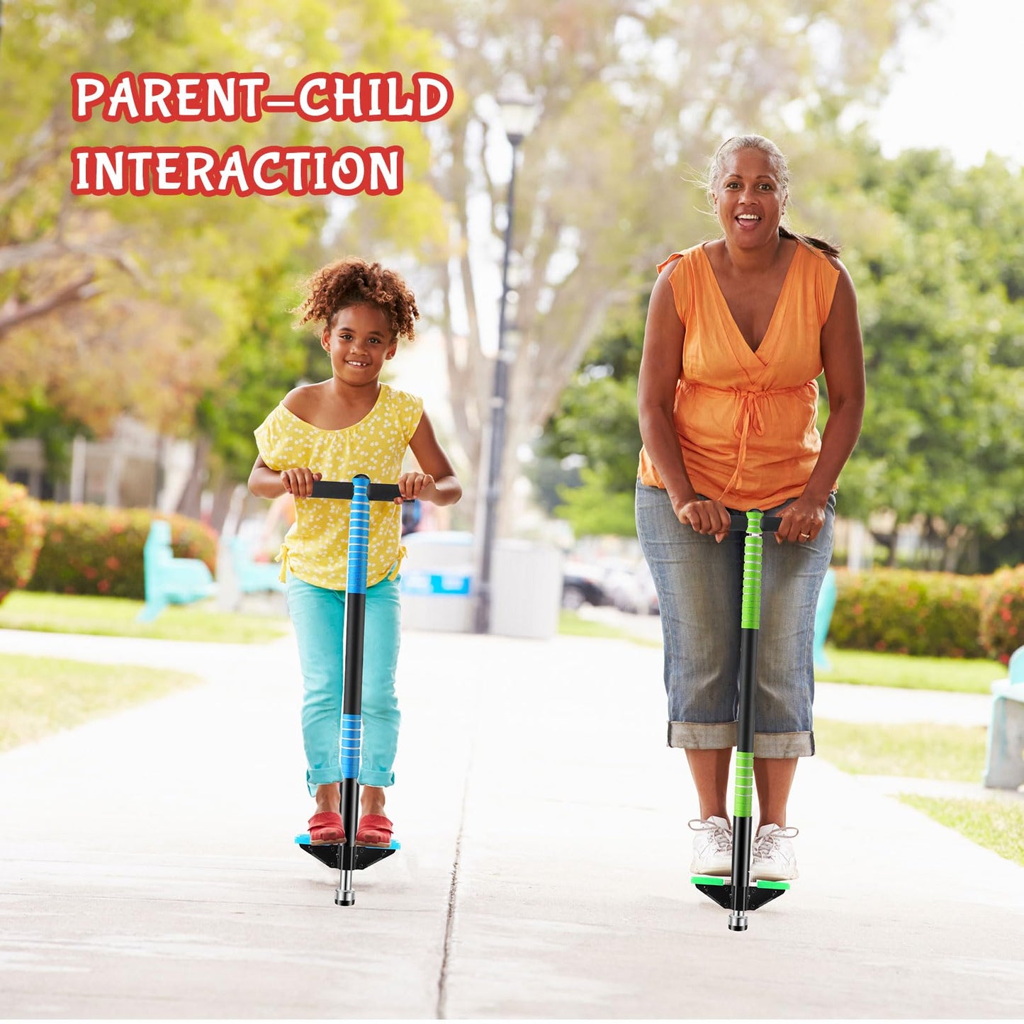Leitee 3-Pcs Pogo Stick for Kids 6+ | Soft Foam Jump Sticks 40-80 lbs | Outdoor Activity