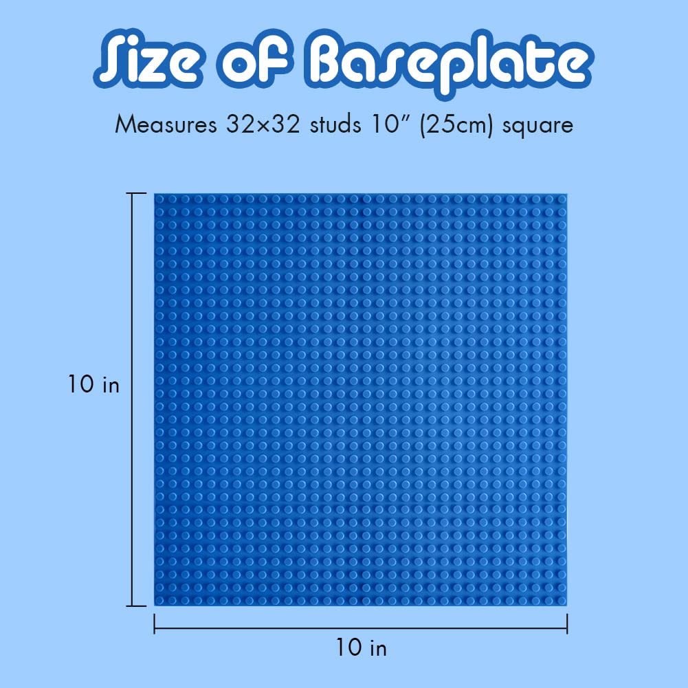 Lekebaby 8 Pack Classic Baseplates – 10x10 Building Boards, 100% Compatible with Major Brands