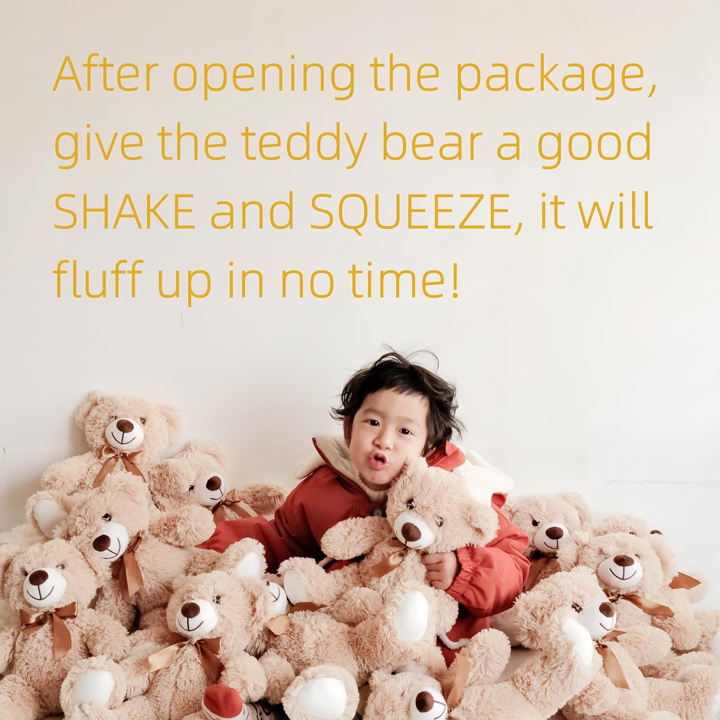 LELELONG 5 Pack Teddy Bears Bulk – 13.5-Inch Plush Bears for Centerpieces, Gifts & Decor