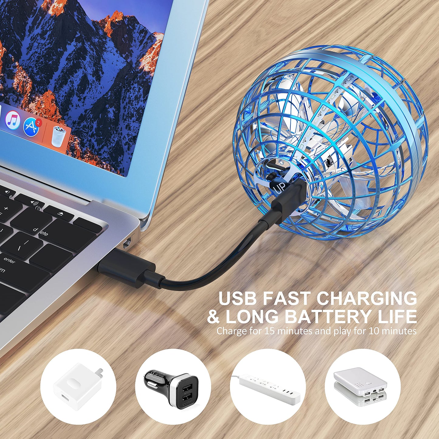 LEMATRIX Flying Orb Ball Toy – Hand-Controlled Hover Ball Drone for Indoor & Outdoor Fun