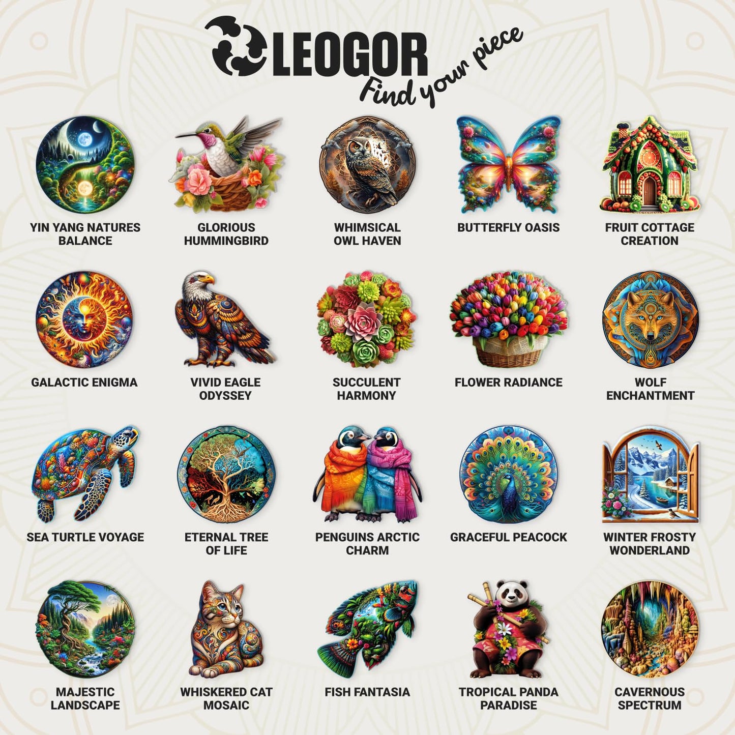 LEOGOR Wooden Jigsaw Puzzle for Adults — 200 Pieces, Hummingbird, 5mm Thick Wood