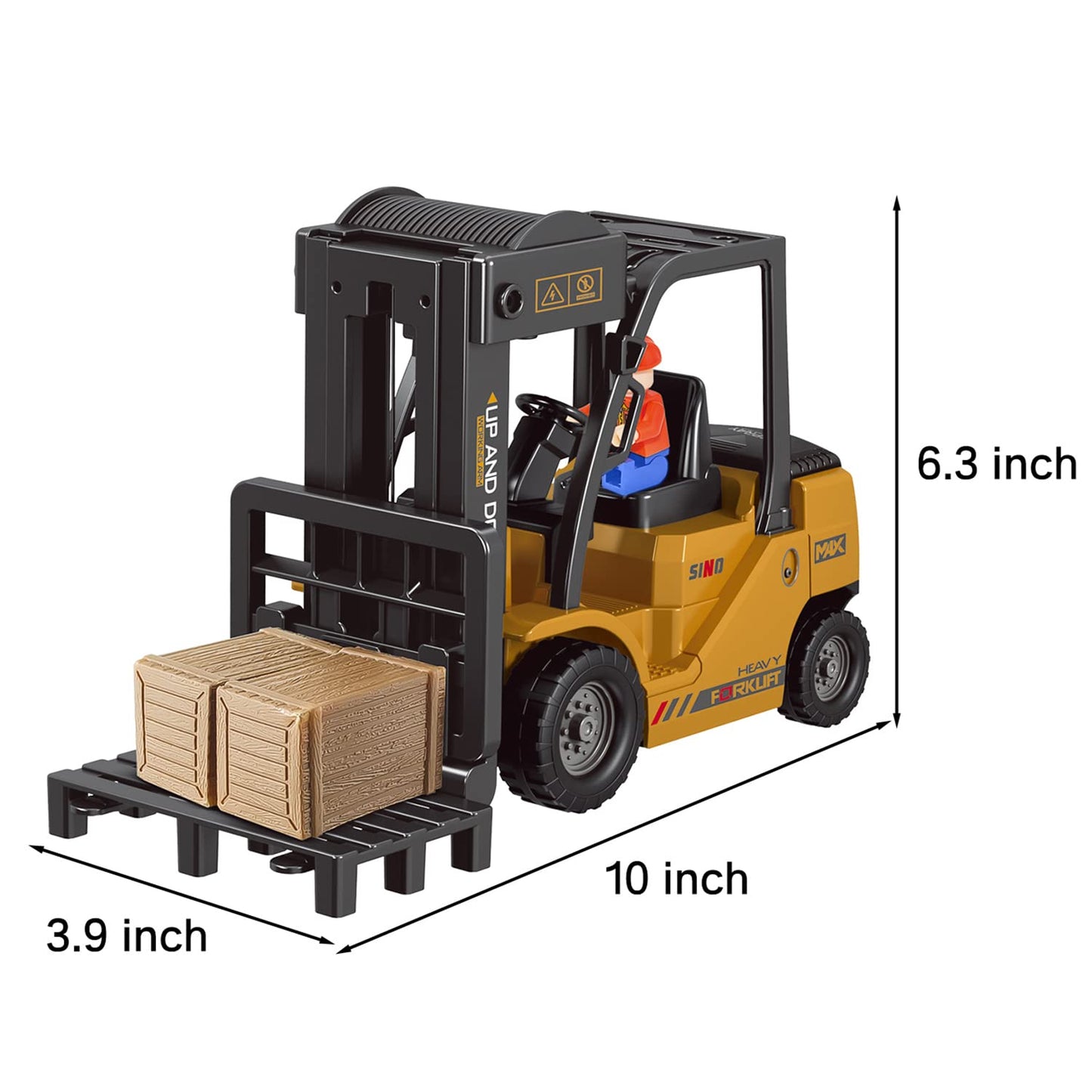 Leopmase 11-Channel RC Forklift Toy with Lights & Sound — 2 Batteries