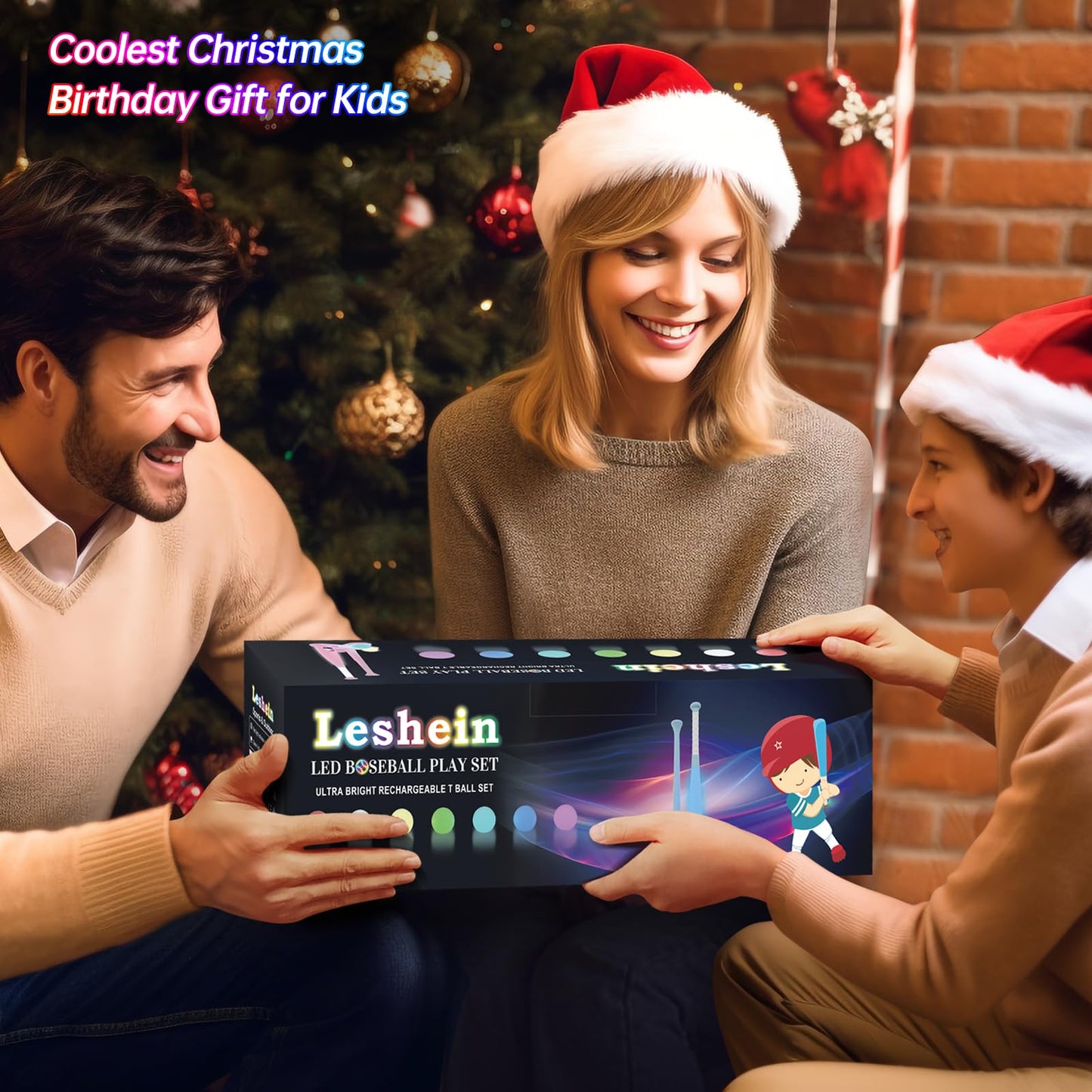 Leshein LED T-Ball Set for Toddlers 3-5 & 5-8 | Glow-in-the-Dark Tee Ball Toy