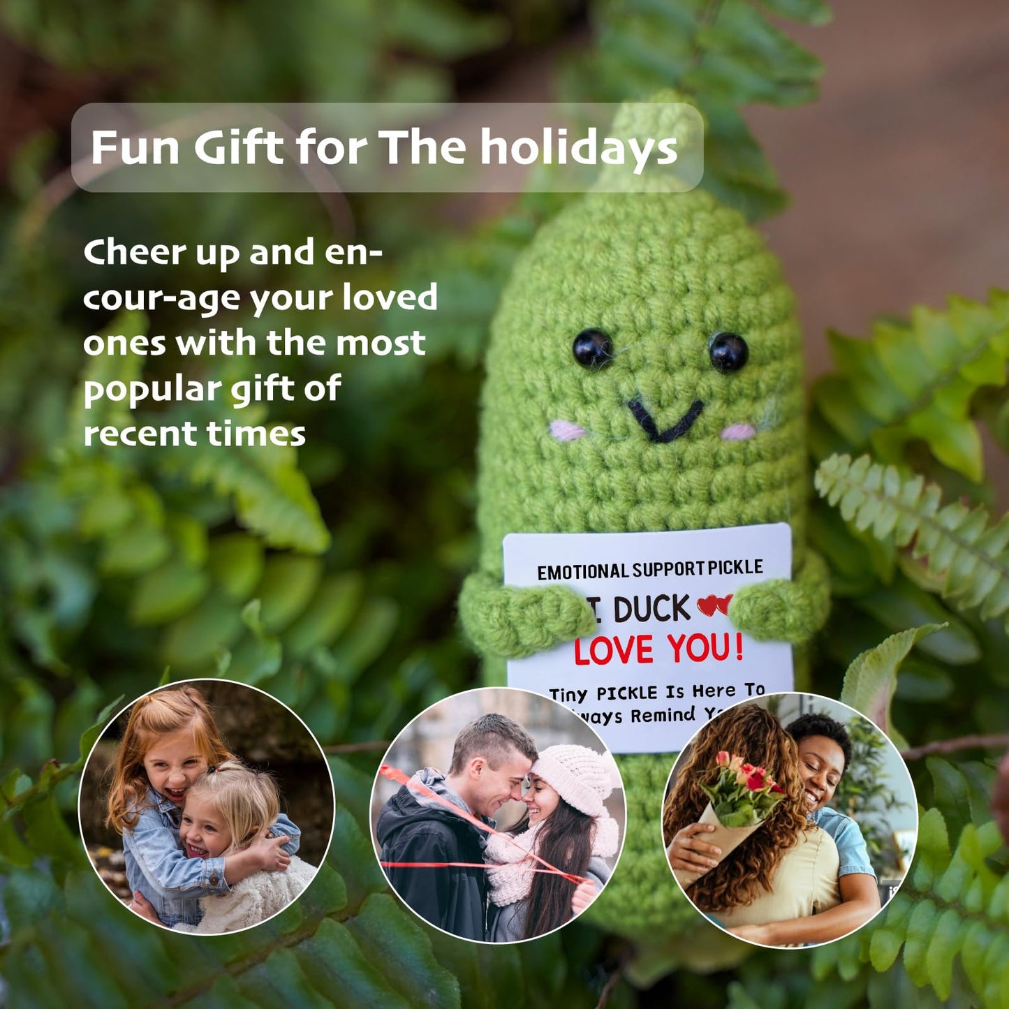 Letken Pickle Gift for Women – I Duck Love You Crochet Encouragement
