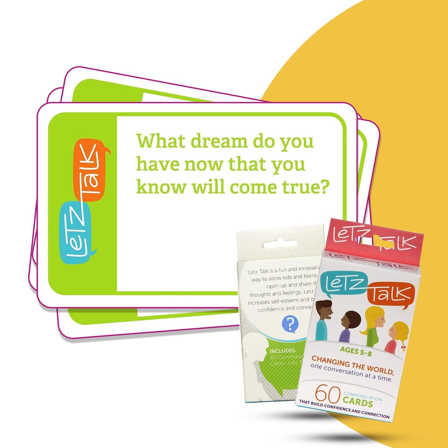 Letz Talk Conversation Cards for Kids 5-8 — Confidence & Emotional Intelligence