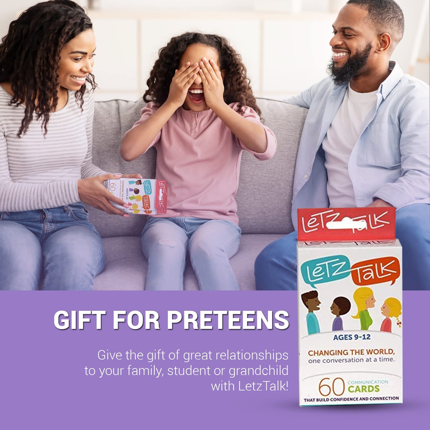 Letz Talk Conversation Cards for Kids 9-12 – Confidence & Emotional Intelligence