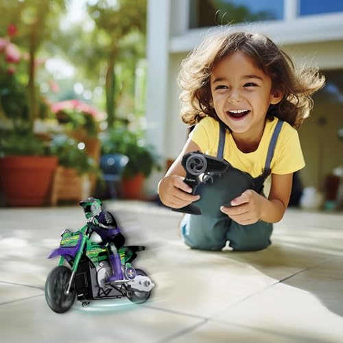 LEXiBOOK RC18 Crosslander RC Motorcycle – 12 km/h, 2.4 GHz Radio Control