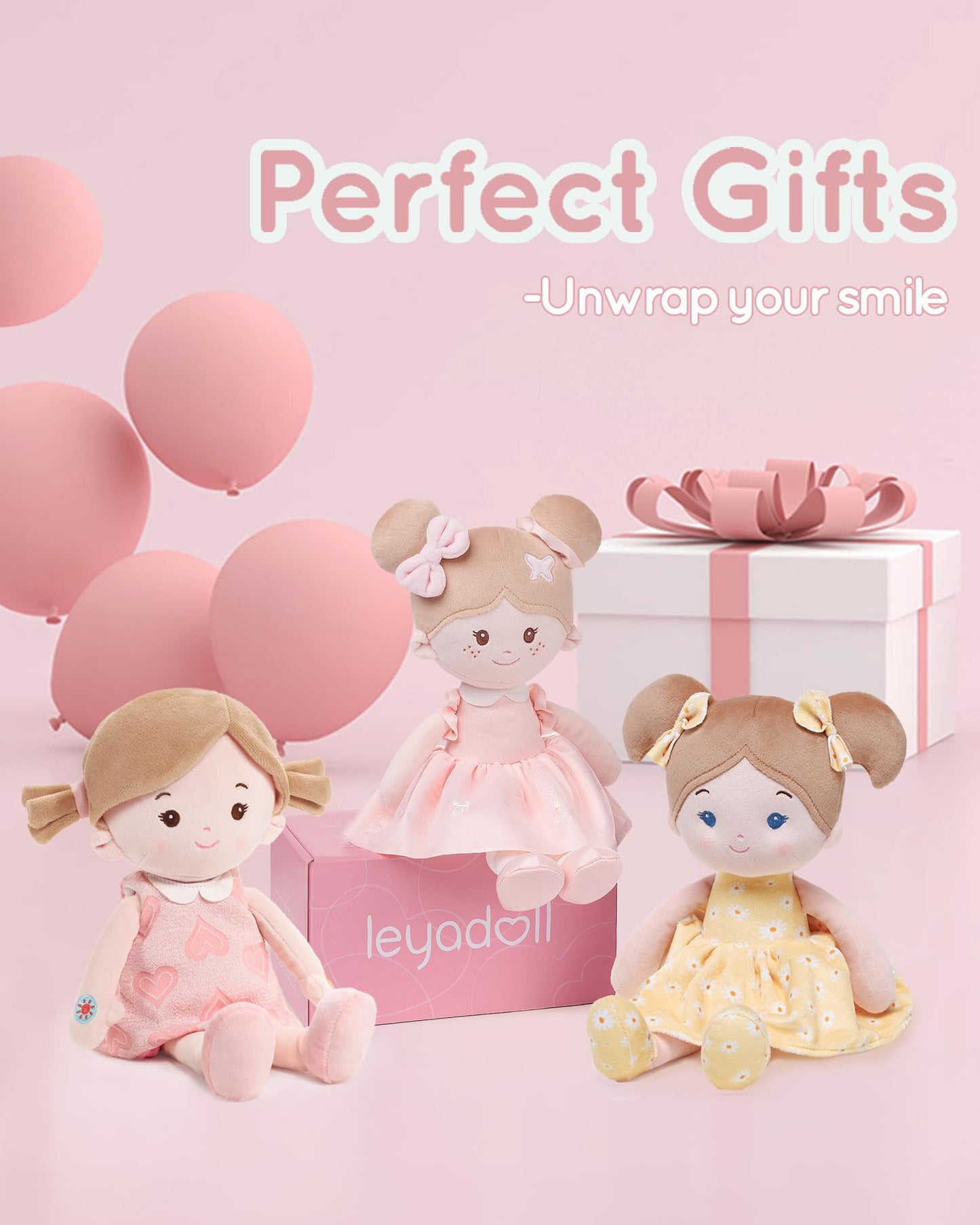 LeyaDoll 12'' Soft Baby Doll – Interactive Talking Doll with Lullaby Songs & 5 Expressions for Toddlers