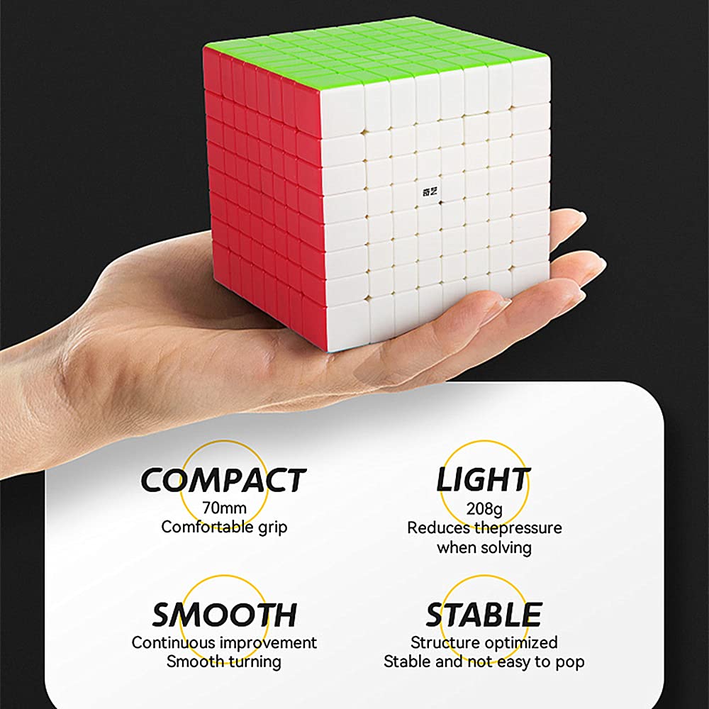 LiangCuber 8x8 Speed Cube Stickerless 70mm | QY 8x8x8 Puzzle Cube (2021 Version)