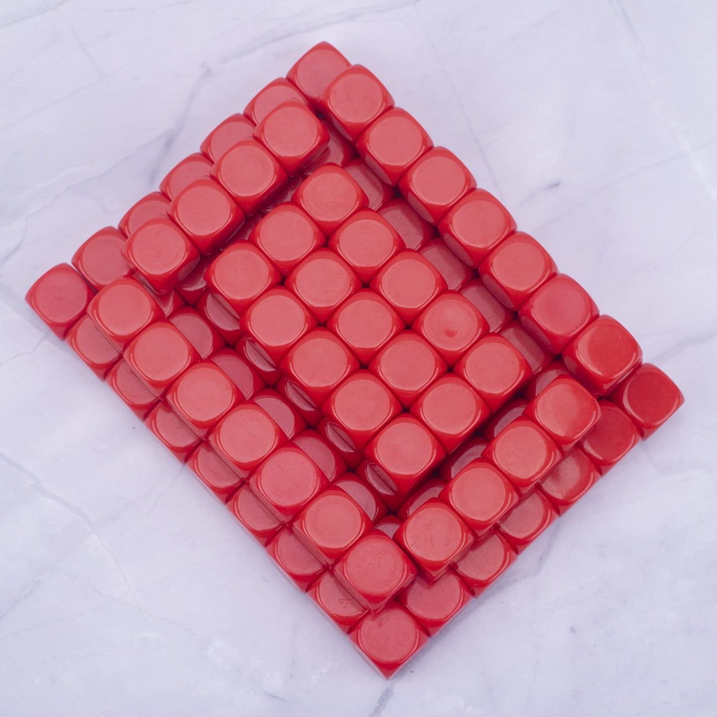 Lianshi 22mm Blank Dice Set - 100 Pcs, Four Colors for Teaching & Learning