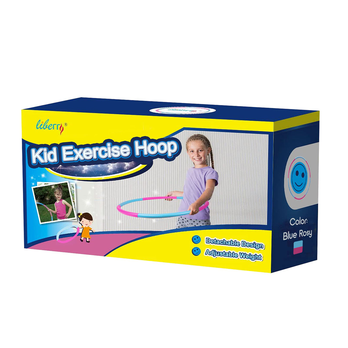 Liberry Kids Exercise Hoop – Detachable & Adjustable Plastic Fitness Hoops (Pack of 3) for Ages 3+