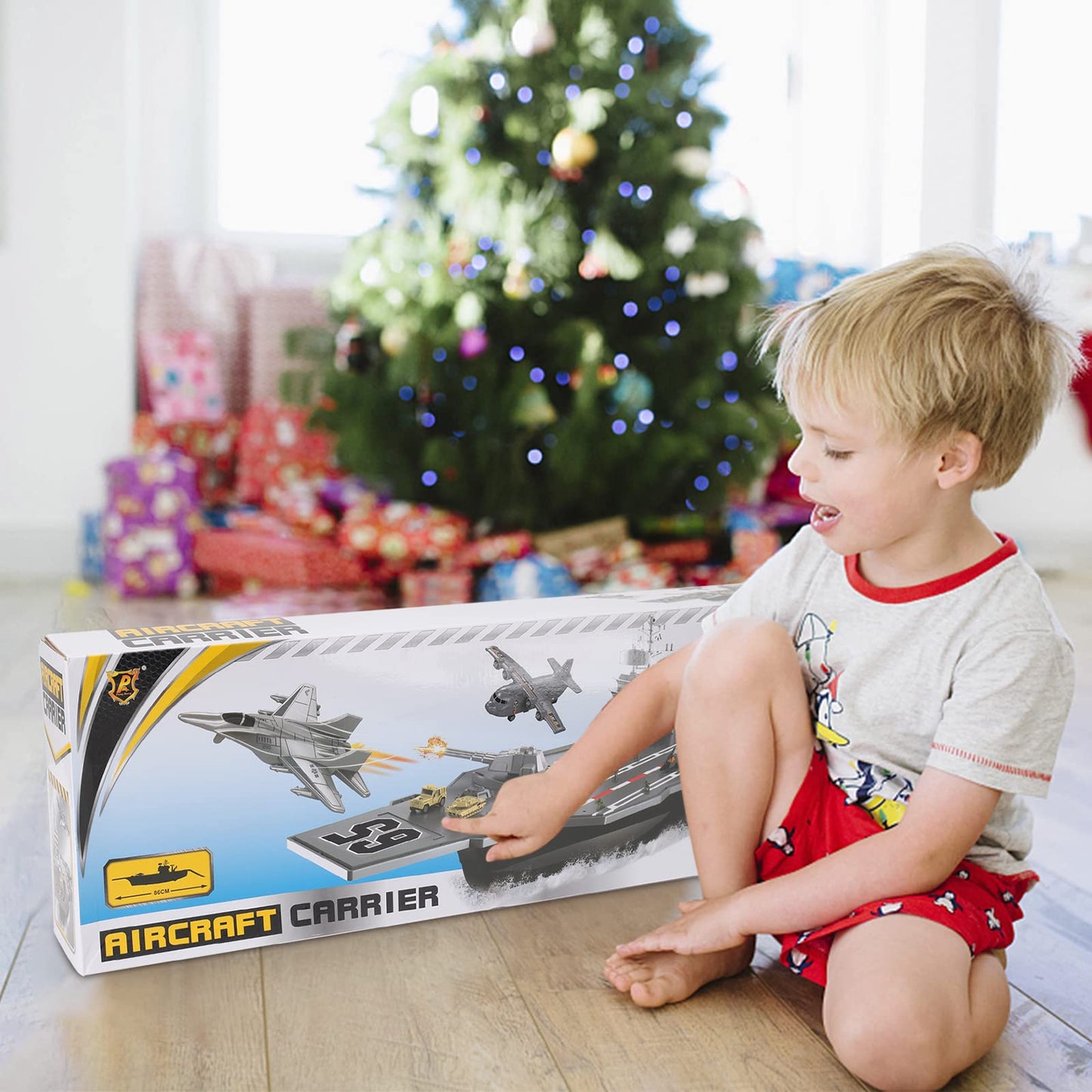 Liberty Imports 33-Inch Aircraft Carrier Mega Playset — Ultimate Military Battle Set for Kids